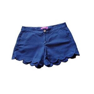 Lilly Pulitzer Women's Size 4 Blue Waffle Pattern Chino Shorts